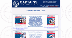 Desktop Screenshot of captainslicenseclassonline.com