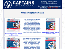 Tablet Screenshot of captainslicenseclassonline.com